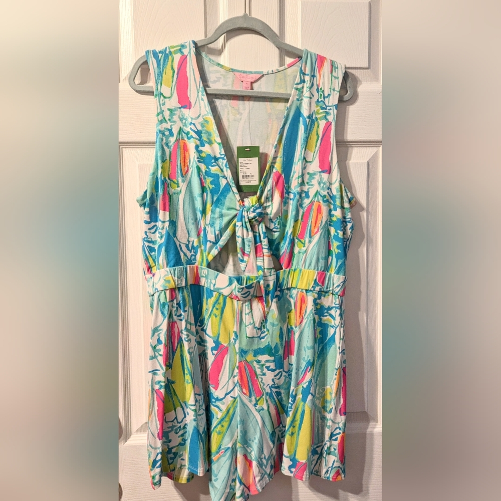 NWT Lily Pulitzer Greer Peekaboo Romper XL
